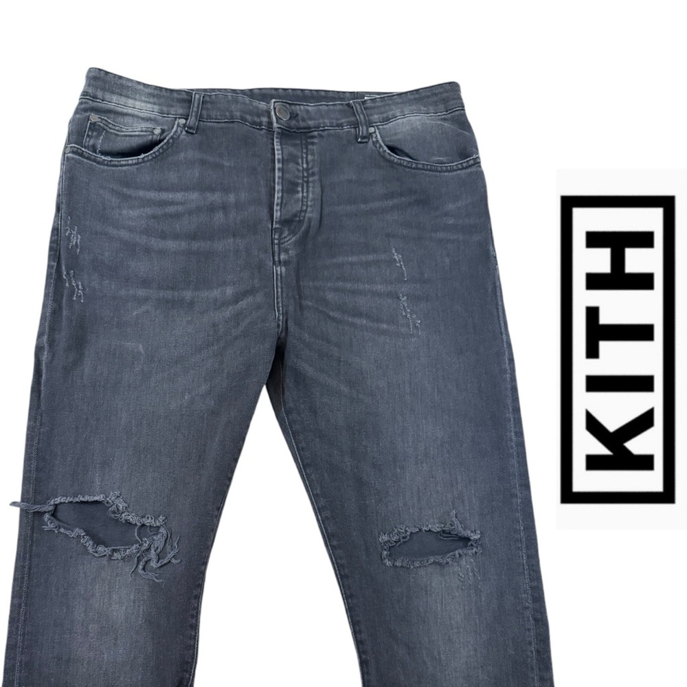 Kith Monroe Denim Pant Jeans Slim Distressed 36